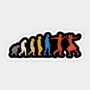 Lindy Hop Retro Evolution Design Sticker